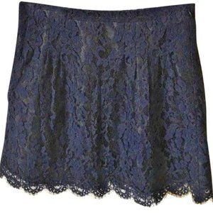 J.Crew Navy Lace A-line Skirt